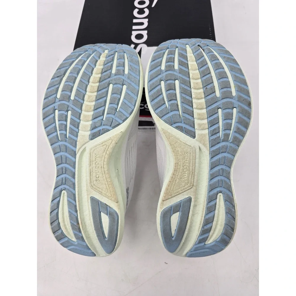 Saucony Triumph 21 Running Shoes Womens 7 White Mint Blue Cushioned - Good